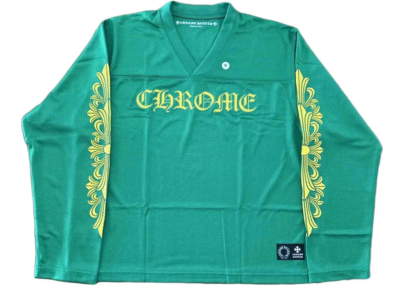 CH Sports Mesh Warm Up Jersey Green/Yellow