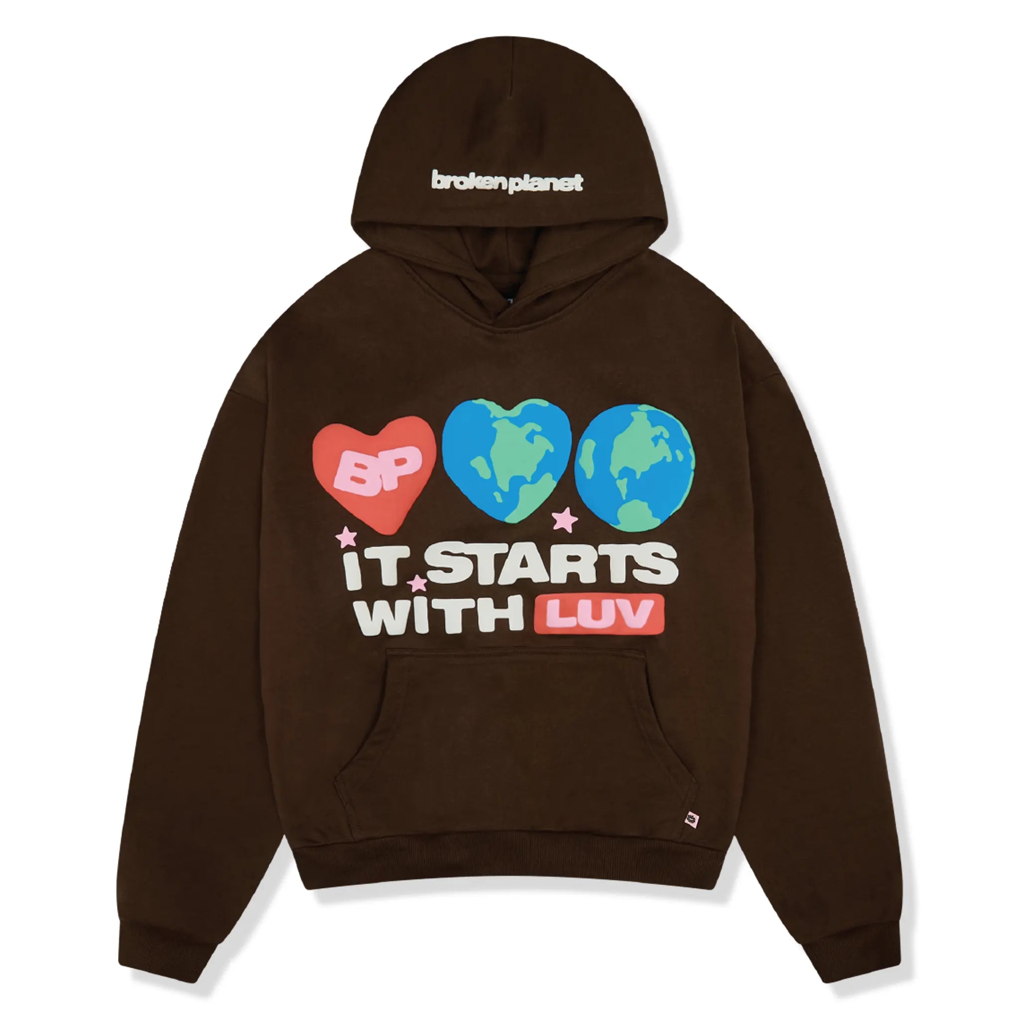 BPT It Starts With Luv Mocha Brown Hoodie