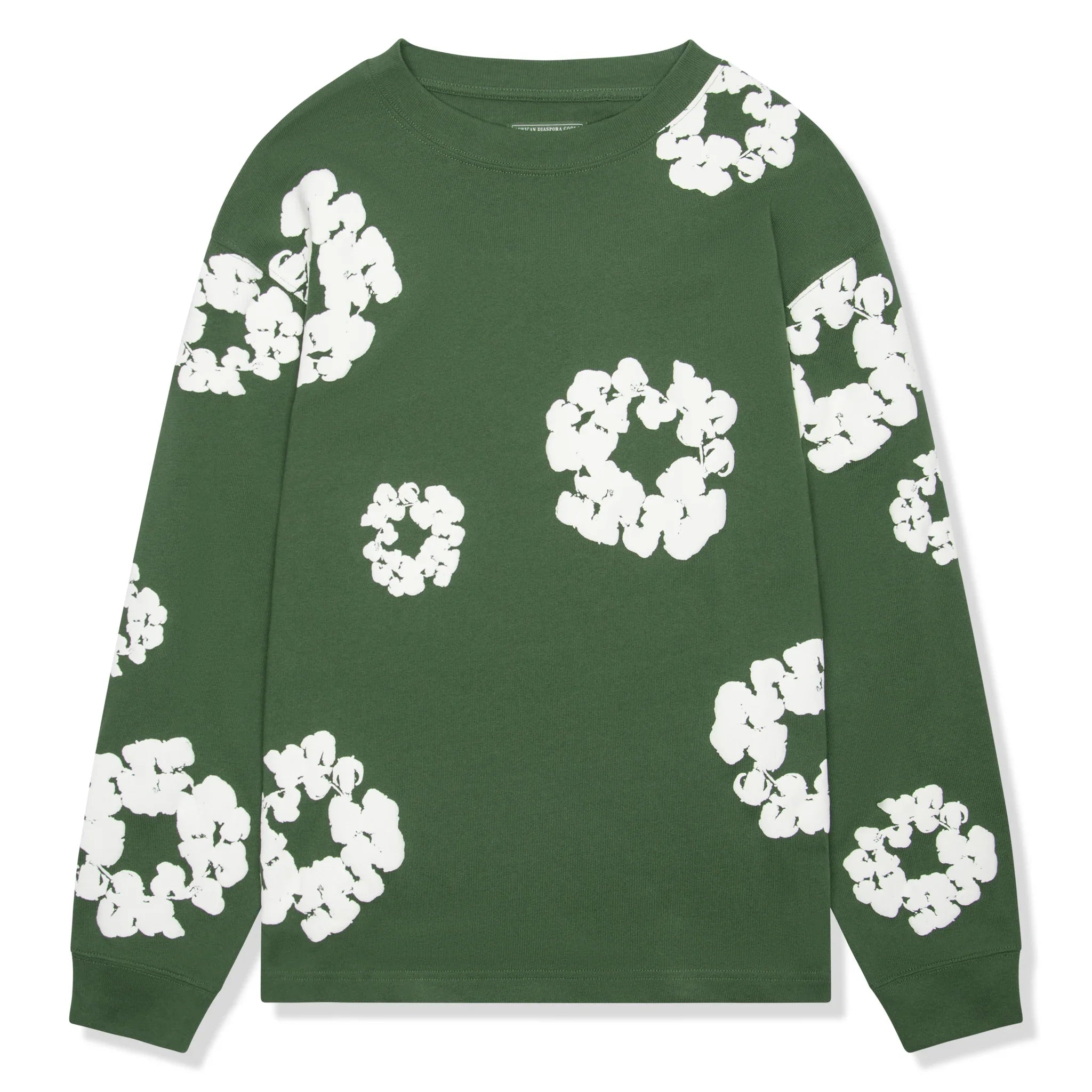DMT The Cotton Wreath Long-Sleeve Green T Shirt
