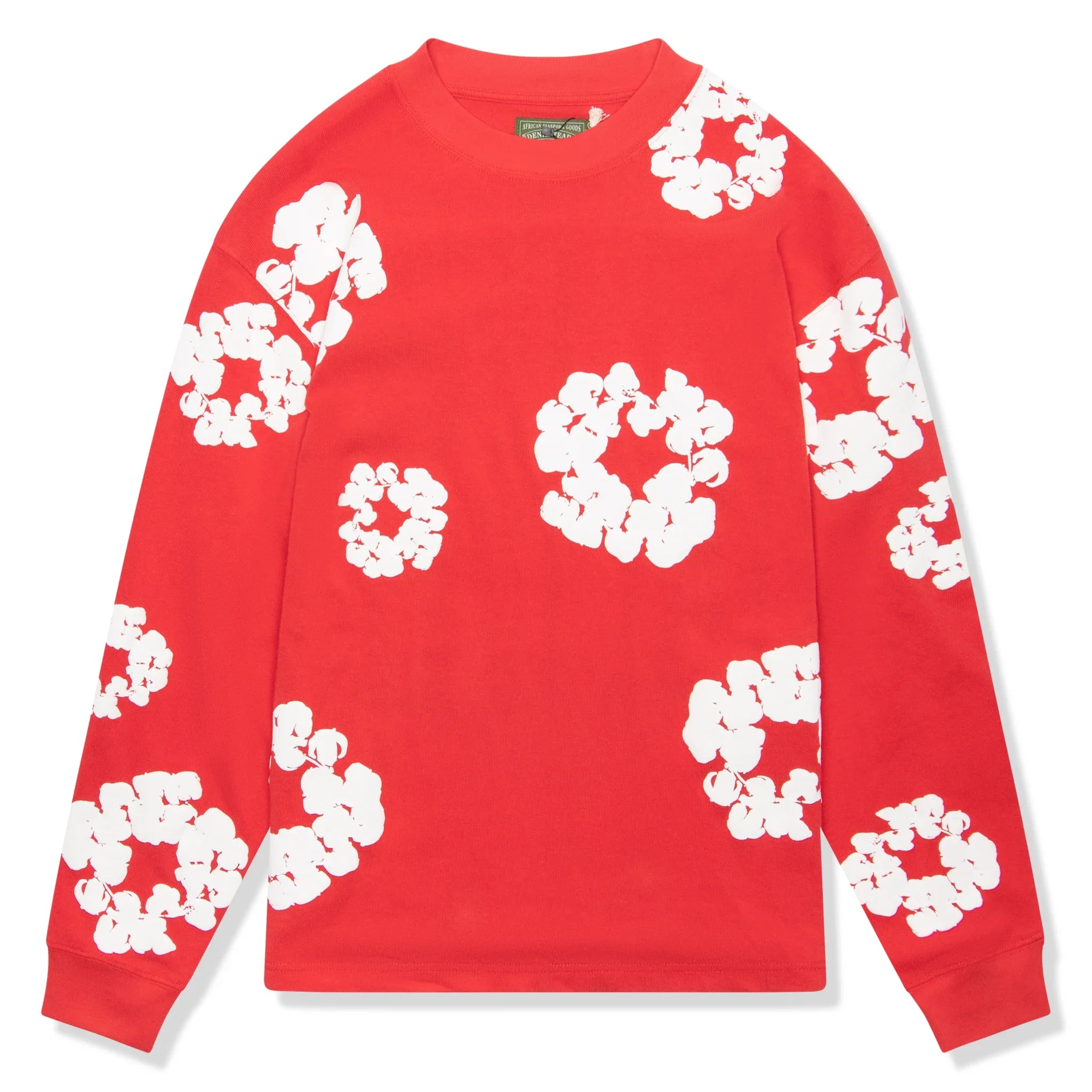 DMT The Cotton Wreath Long-Sleeve Red T Shirt