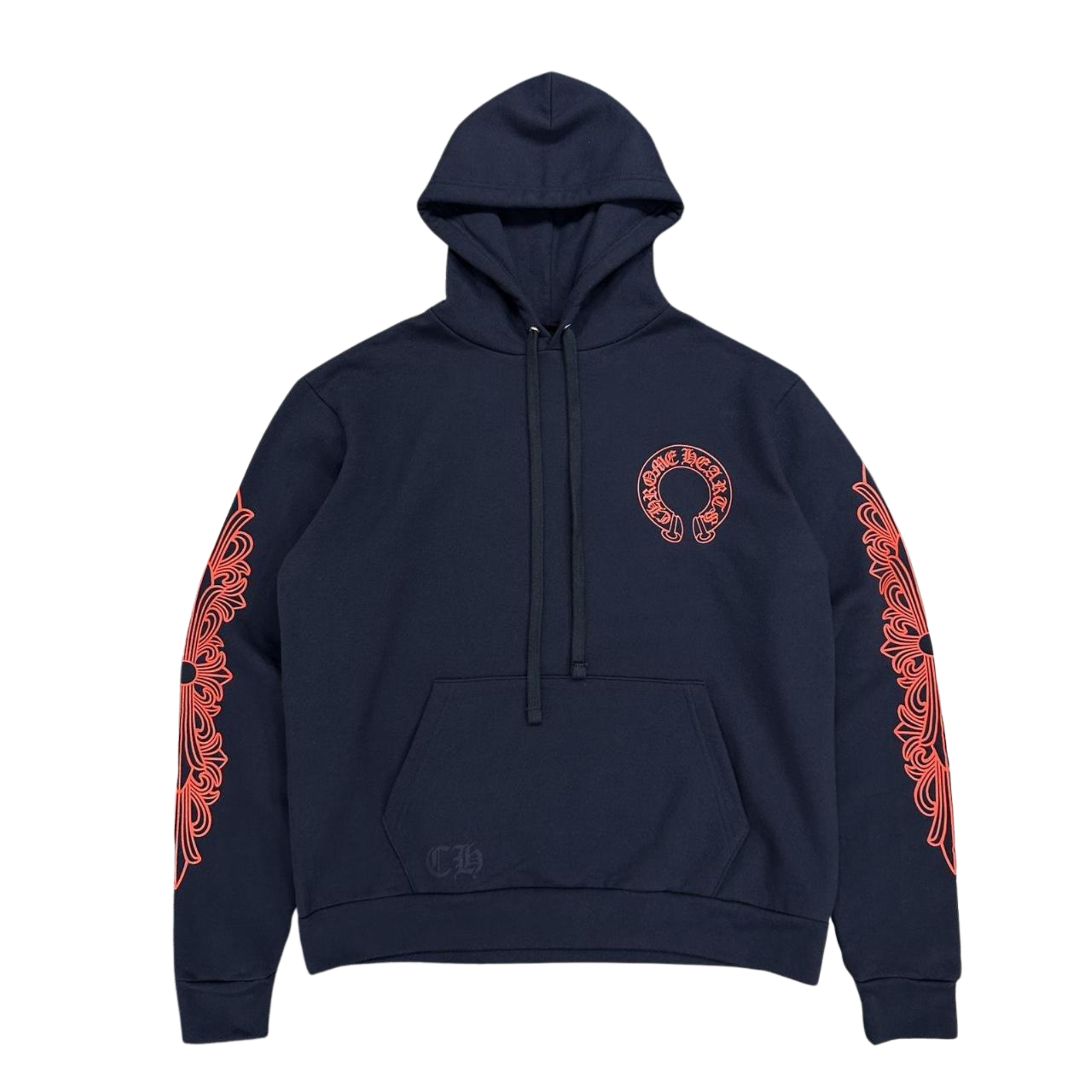 CH Red Horseshoe Logo Hoodie Navy