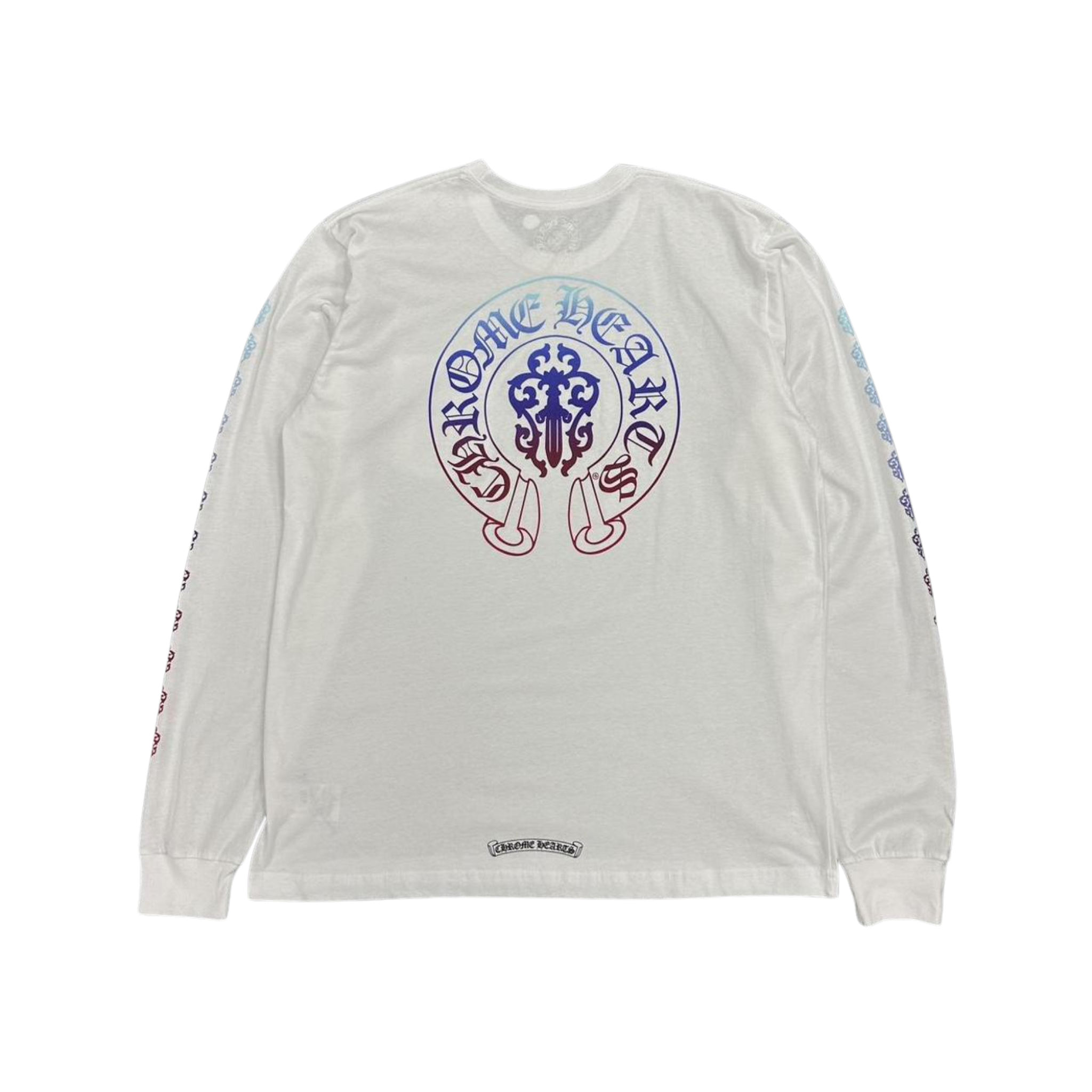 CH Gradient Horseshoe Dagger Logo Long Sleeve T-Shirt White