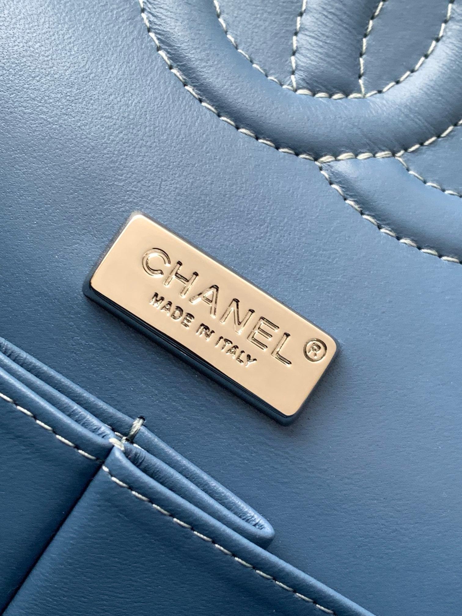 CNL 23K Denim Flap Bag