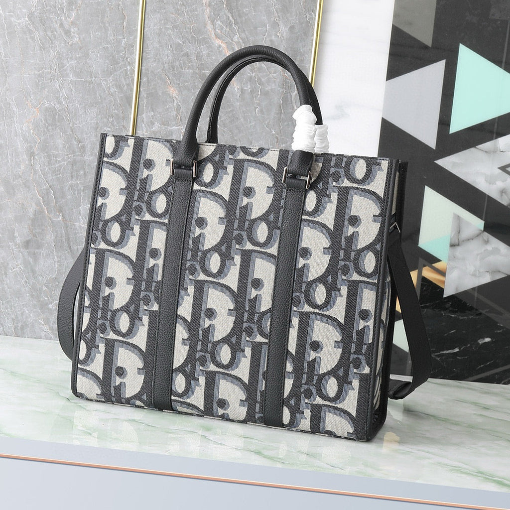 CD Oblique East-West Tote Bag