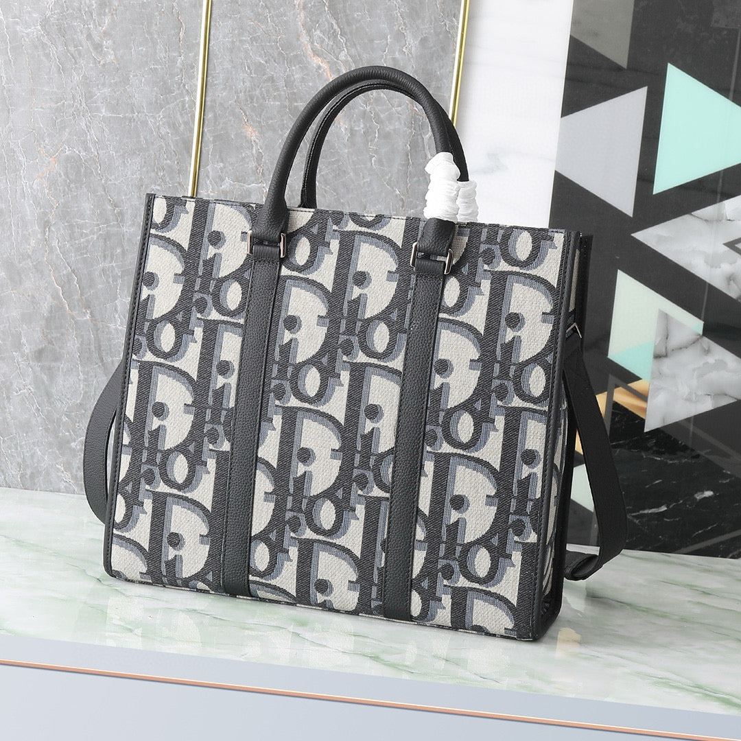 CD Oblique East-West Tote Bag