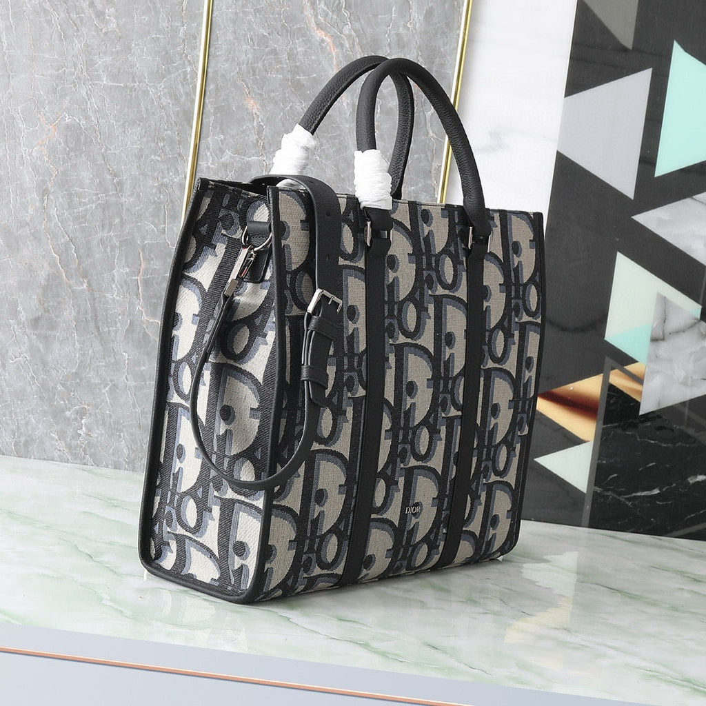 CD Oblique East-West Tote Bag