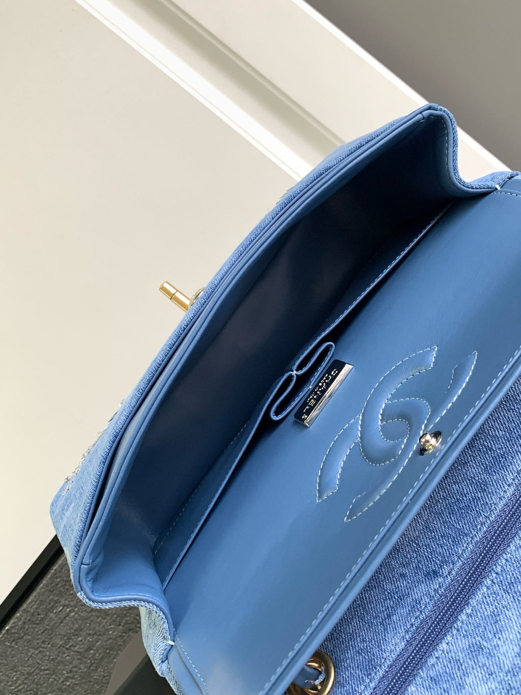 CNL 23K Denim Flap Bag
