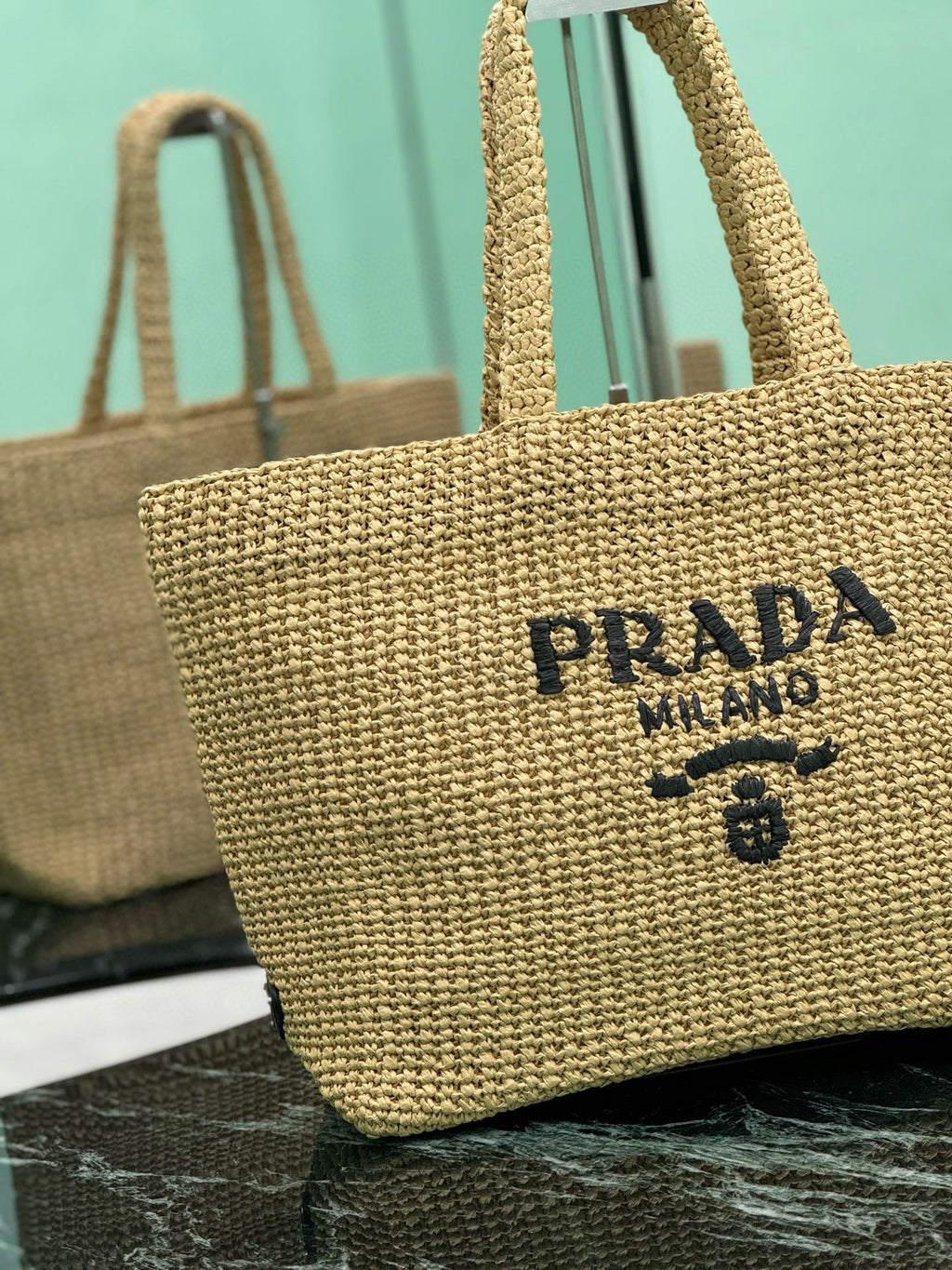 PRD Raffia Tote Bag