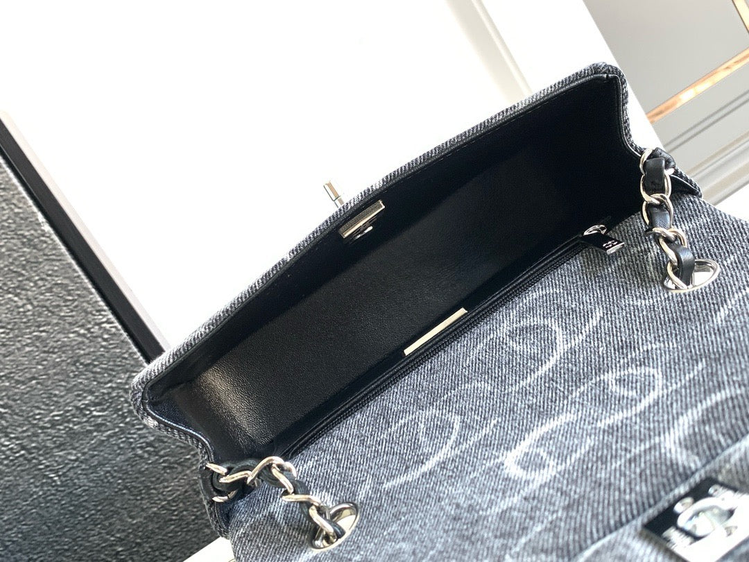 CNL 23K Denim Flap Bag