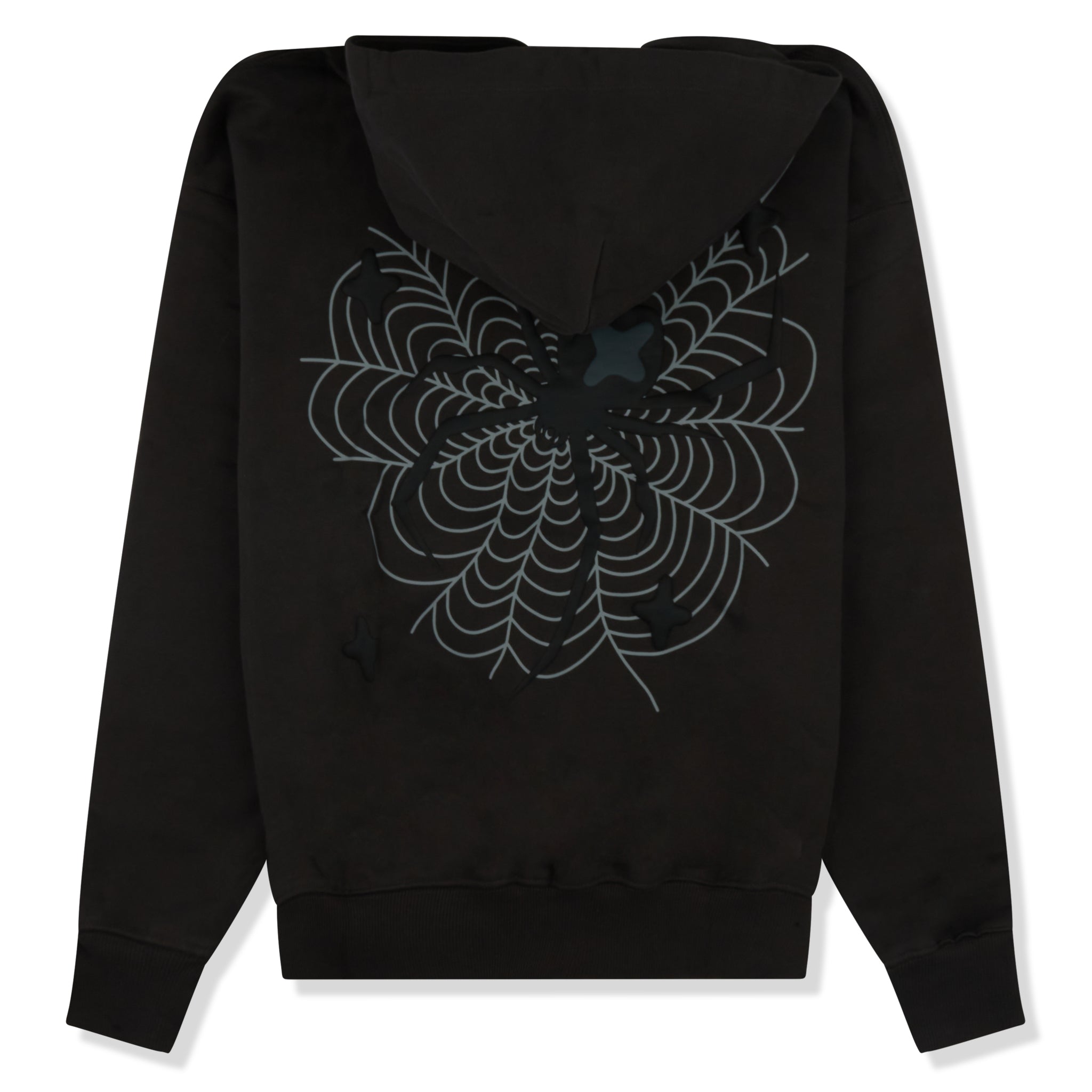 BPT Spider Web Zip-Up Soot Black Hoodie