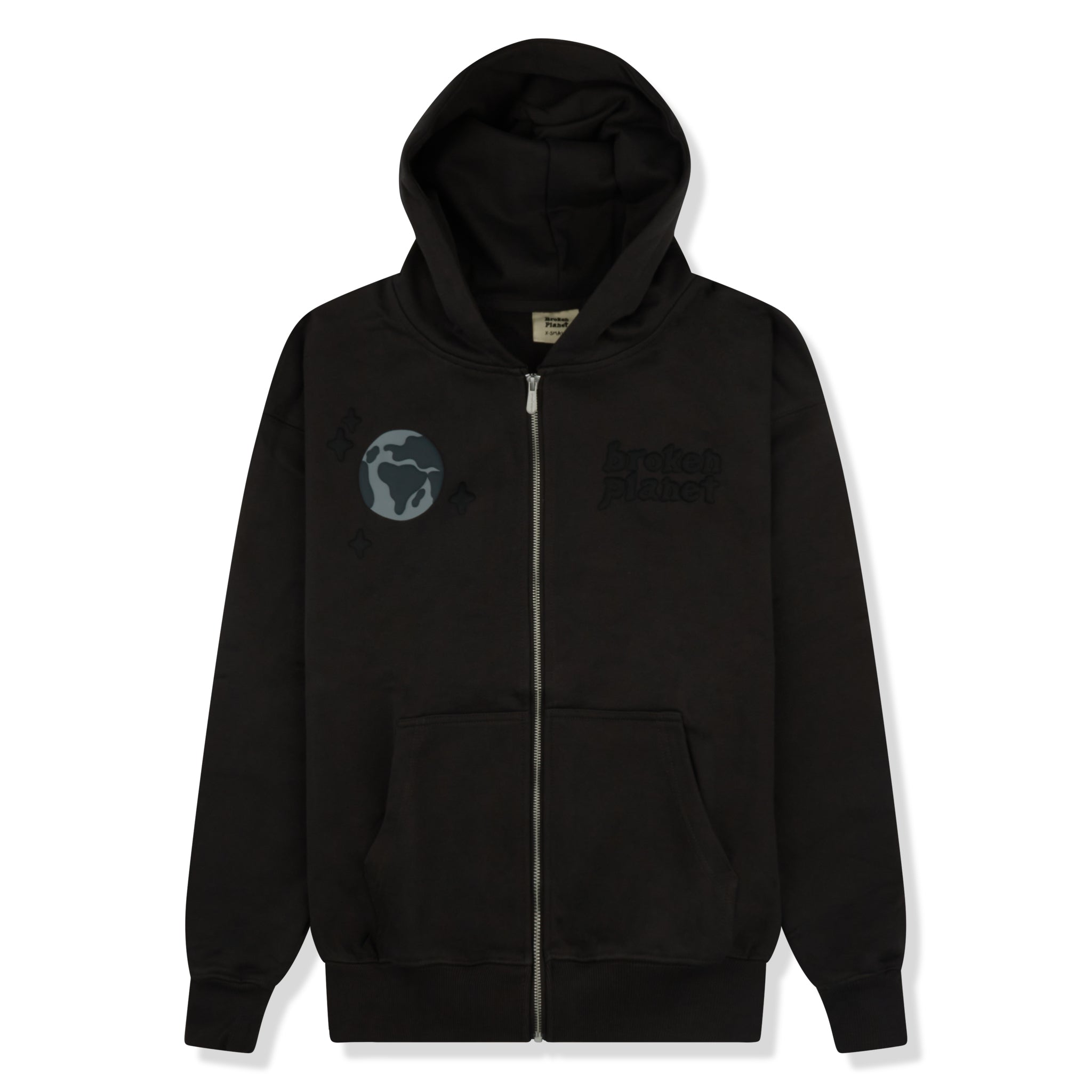 BPT Spider Web Zip-Up Soot Black Hoodie