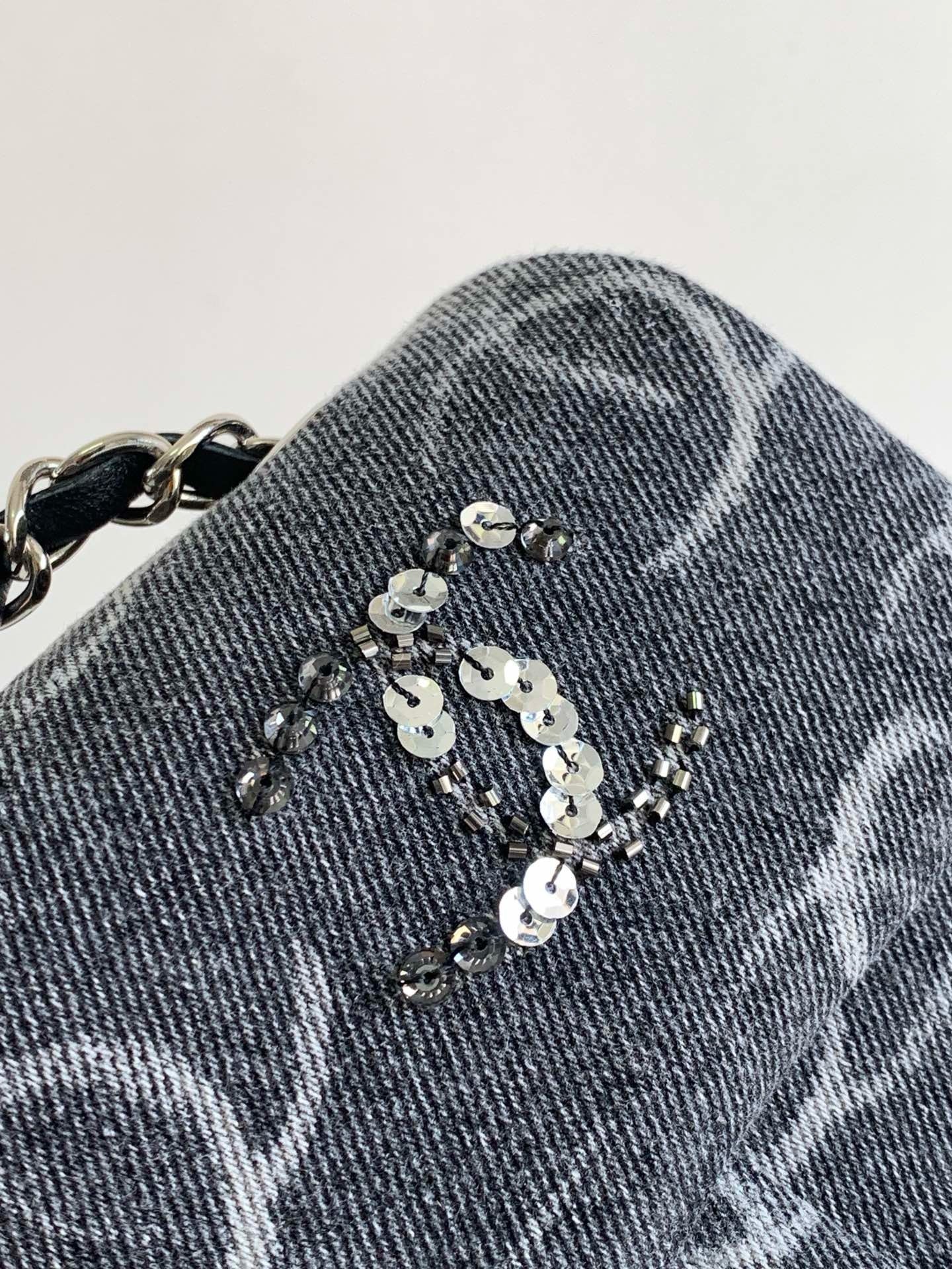 CNL 23K Denim Flap Bag