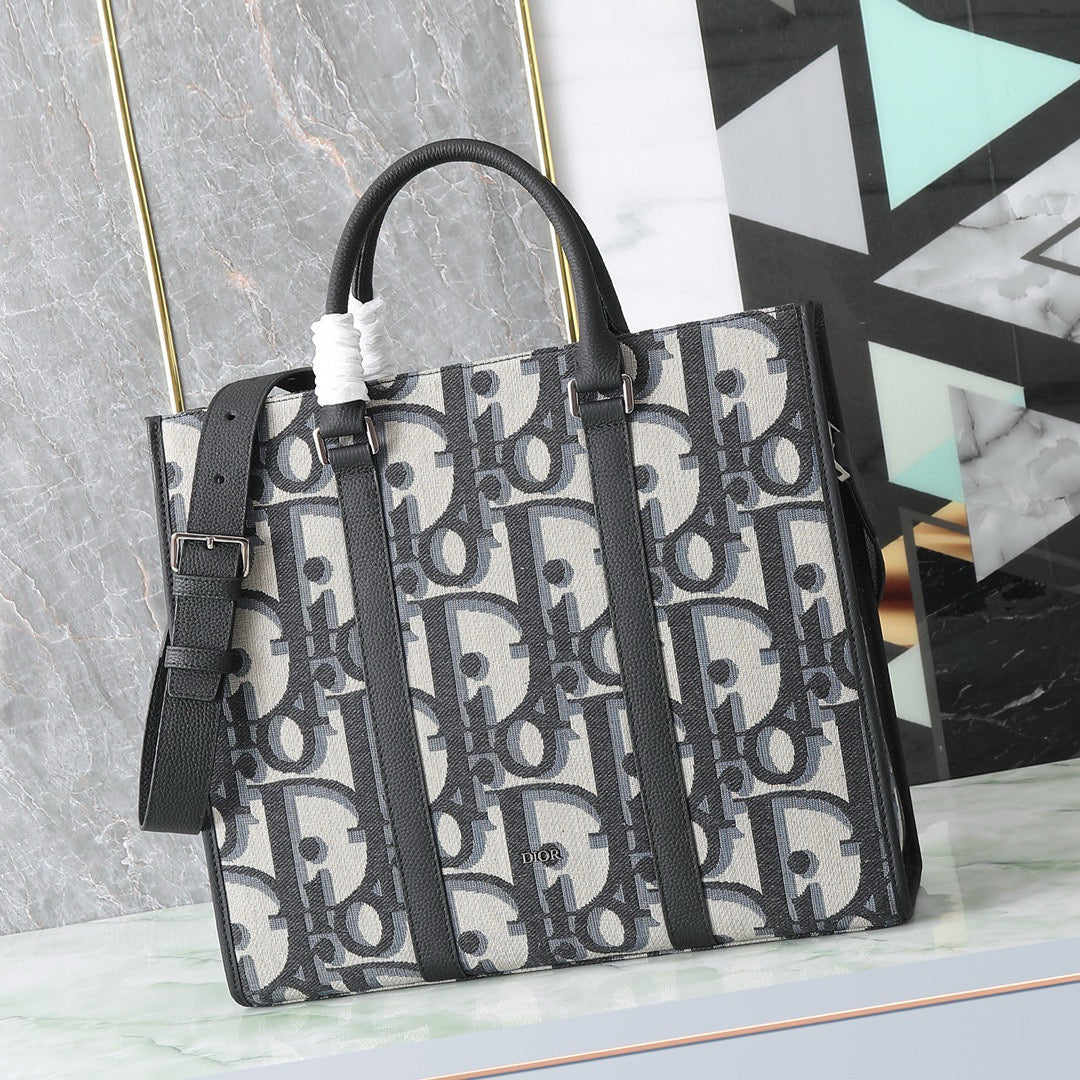 CD Oblique East-West Tote Bag