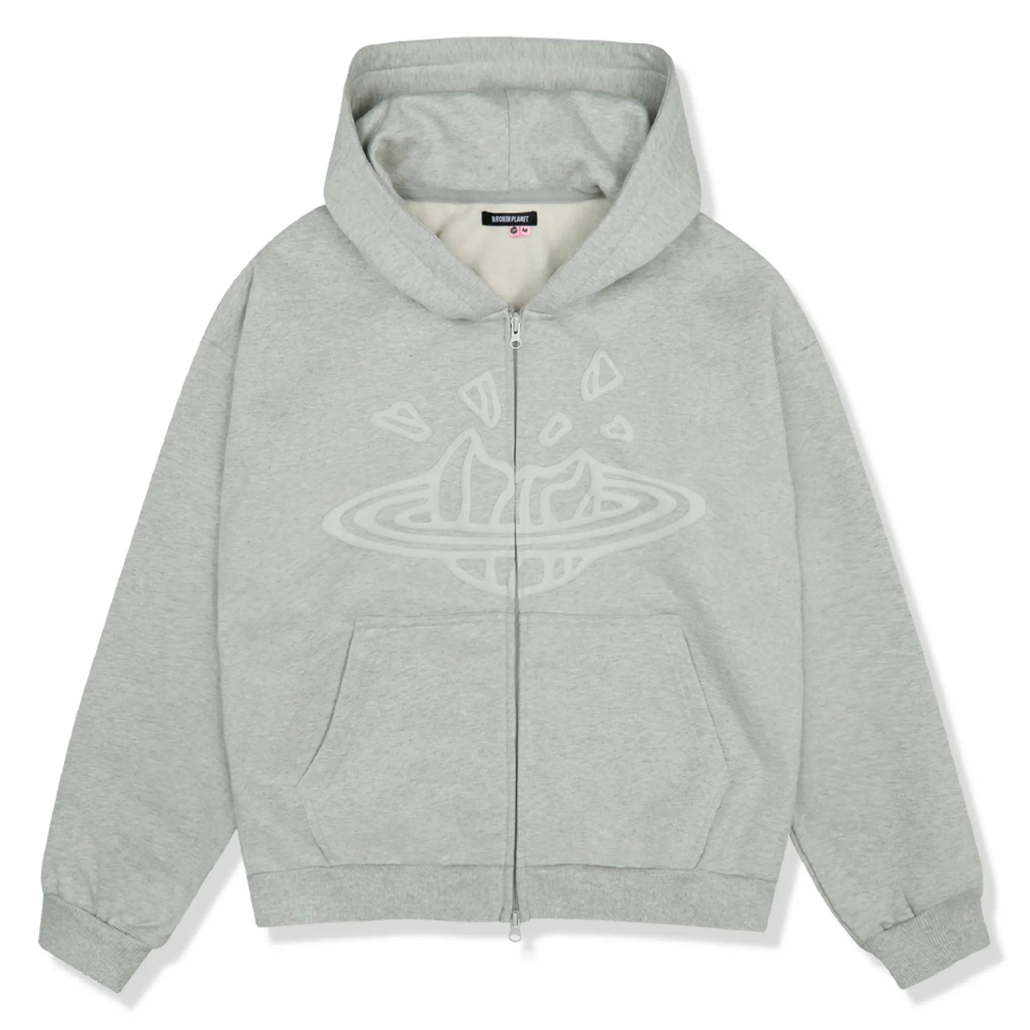 BPT Ash Heather Grey Zip-Up Hoodie
