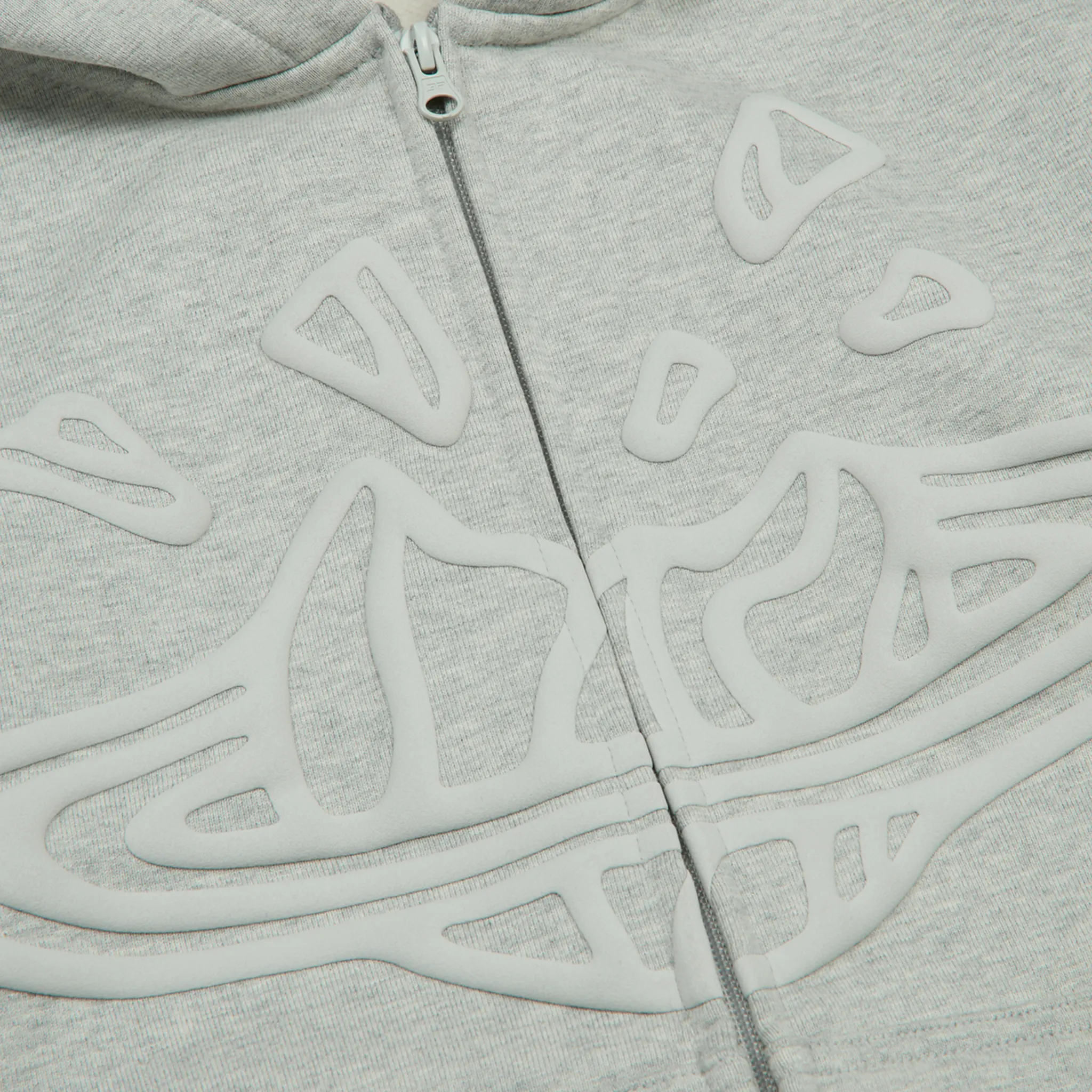 BPT Ash Heather Grey Zip-Up Hoodie