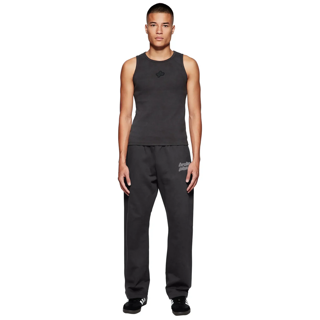 BPT Basics Straight Leg Washed Midnight Black Sweatpants