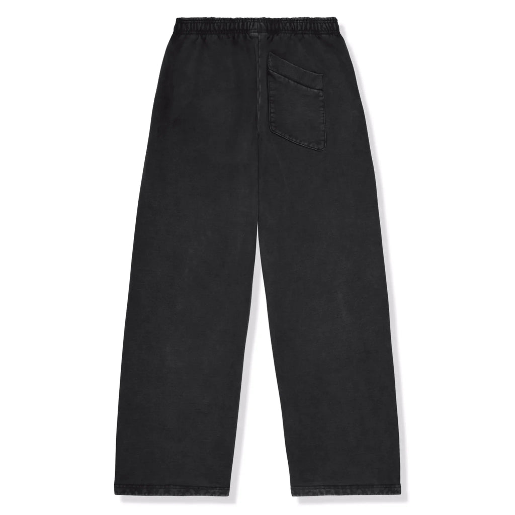 BPT Basics Wide Leg Washed Midnight Black Sweatpants