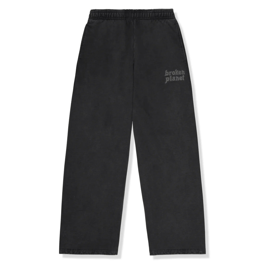 BPT Basics Wide Leg Washed Midnight Black Sweatpants