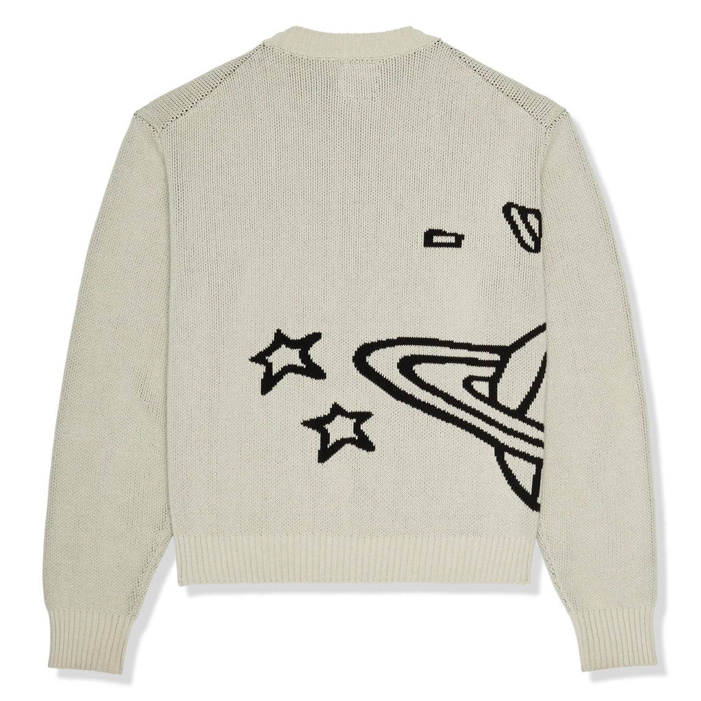 BPT Bone White Planet Knit Sweatshirt