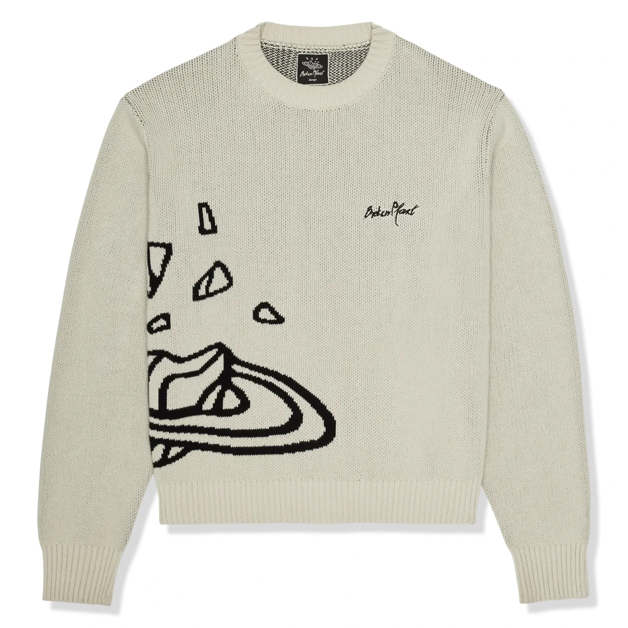 BPT Bone White Planet Knit Sweatshirt
