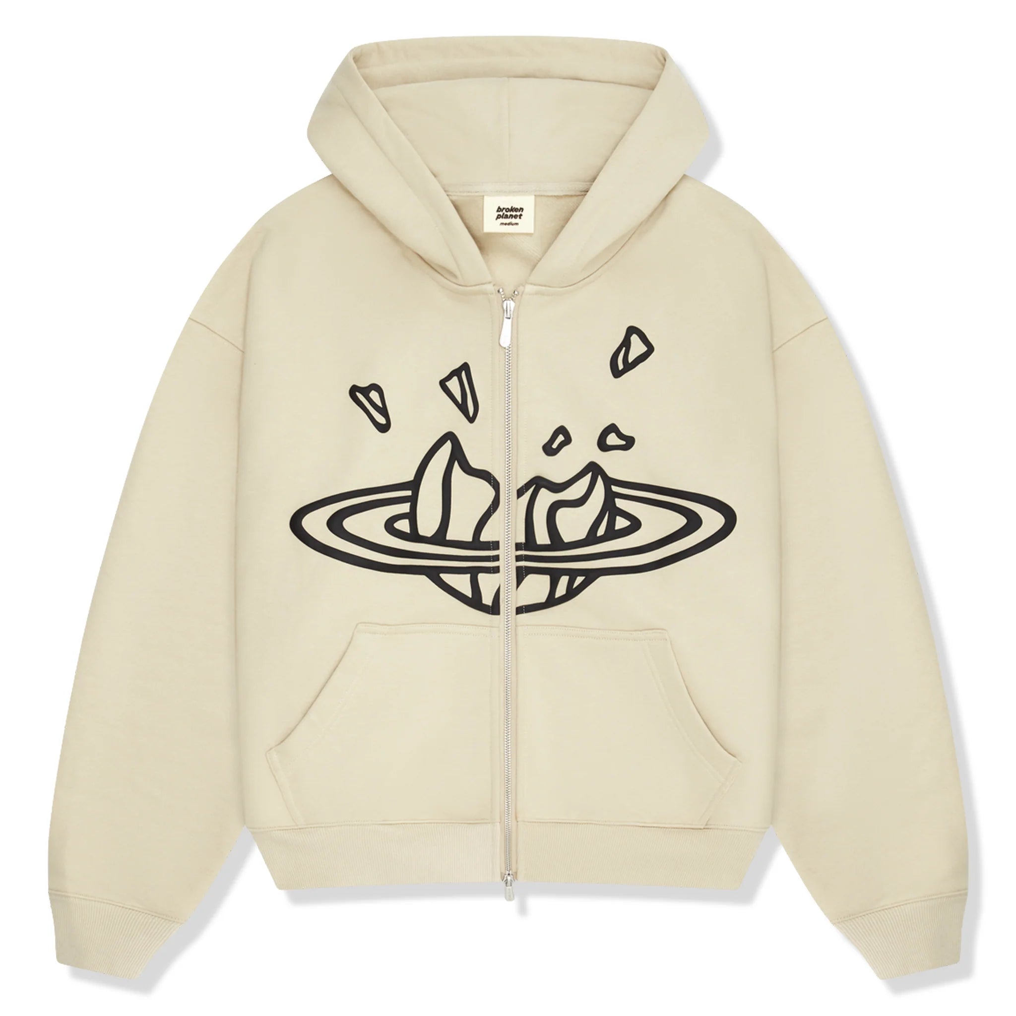 BPT Outer Space Bone White Zip-Up Hoodie