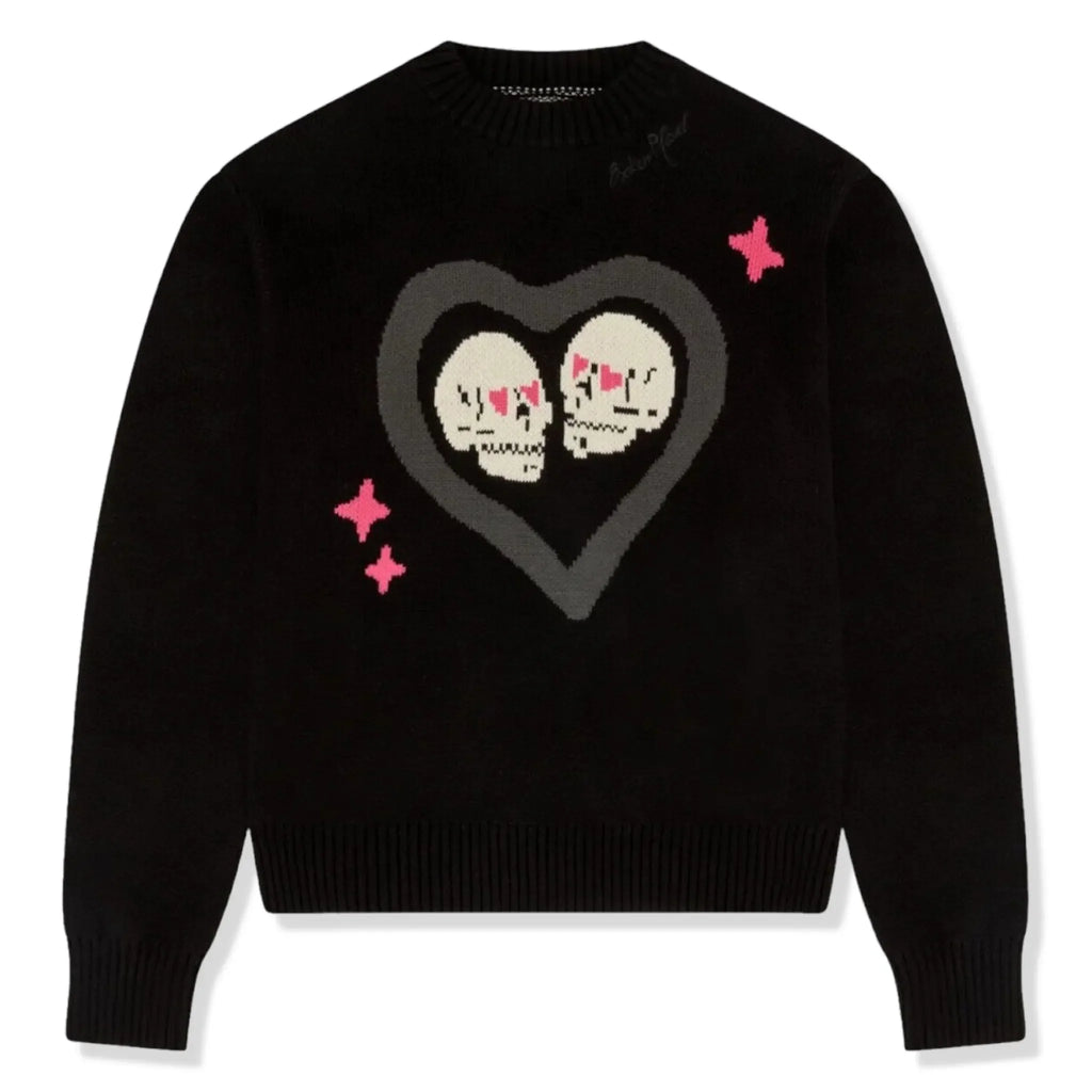BPT Hearts Are Made To Be Broken Midnight Black Knit Sweatshirt
