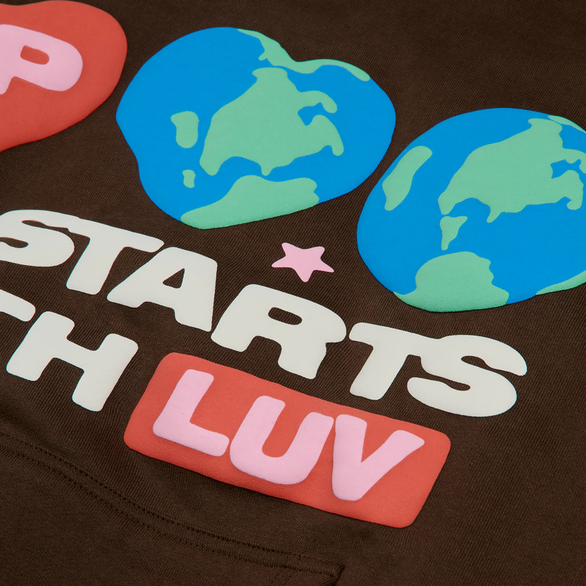 BPT It Starts With Luv Mocha Brown Hoodie