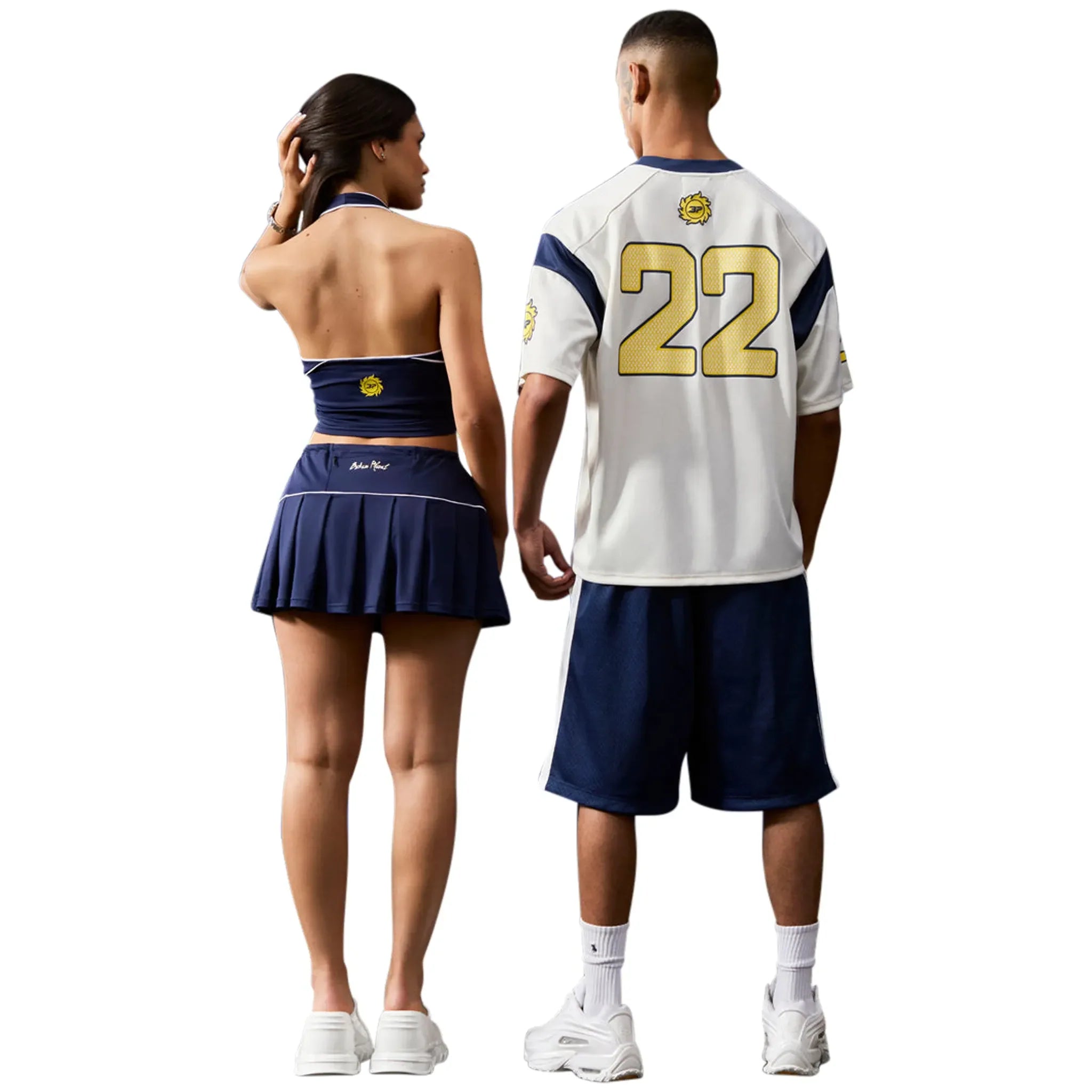 BPT Mesh White Blue Shorts