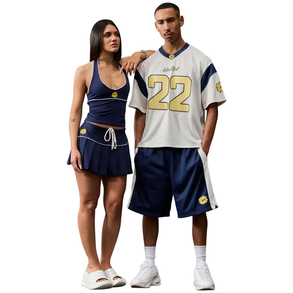 BPT Mesh White Blue Shorts