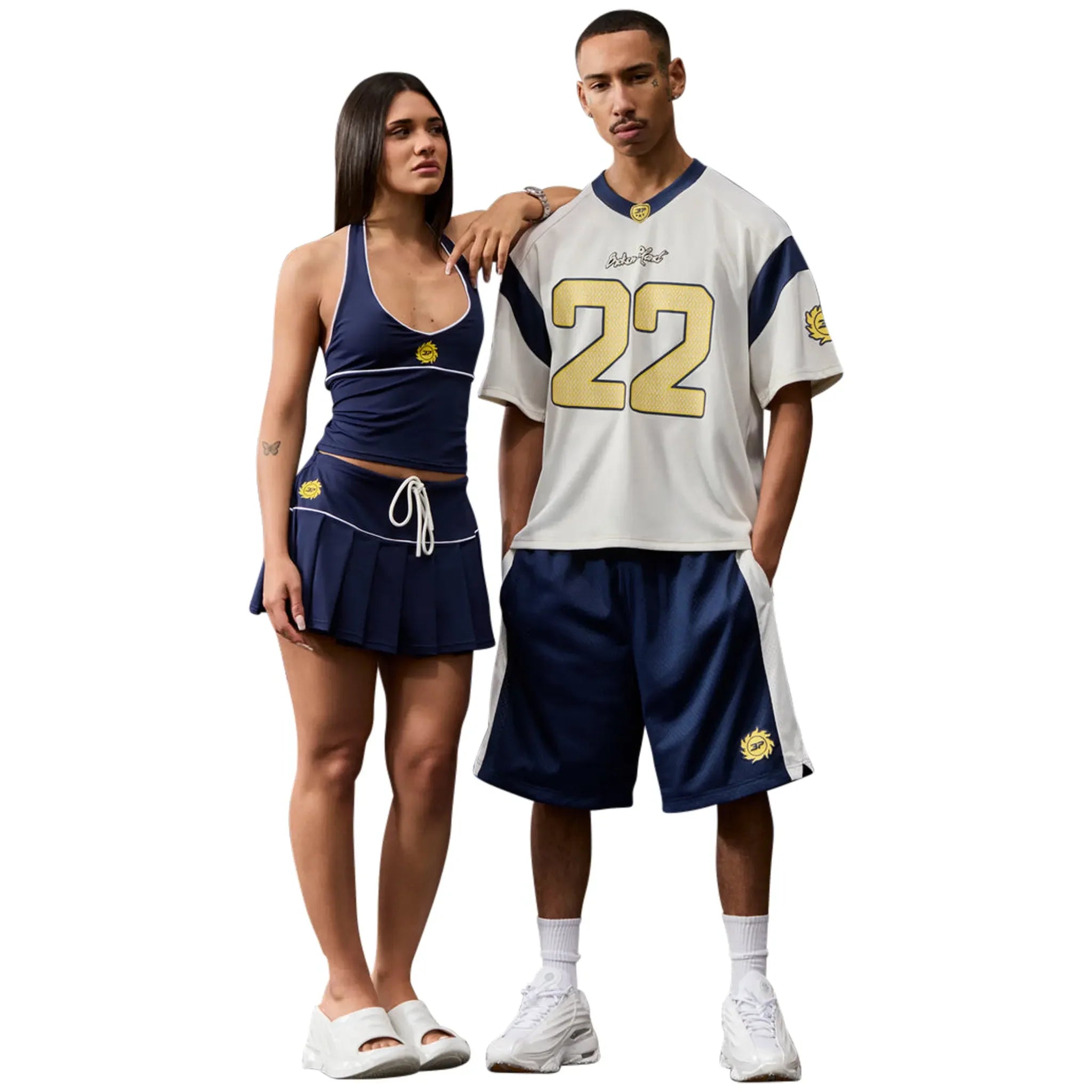 BPT Mesh White Blue Shorts