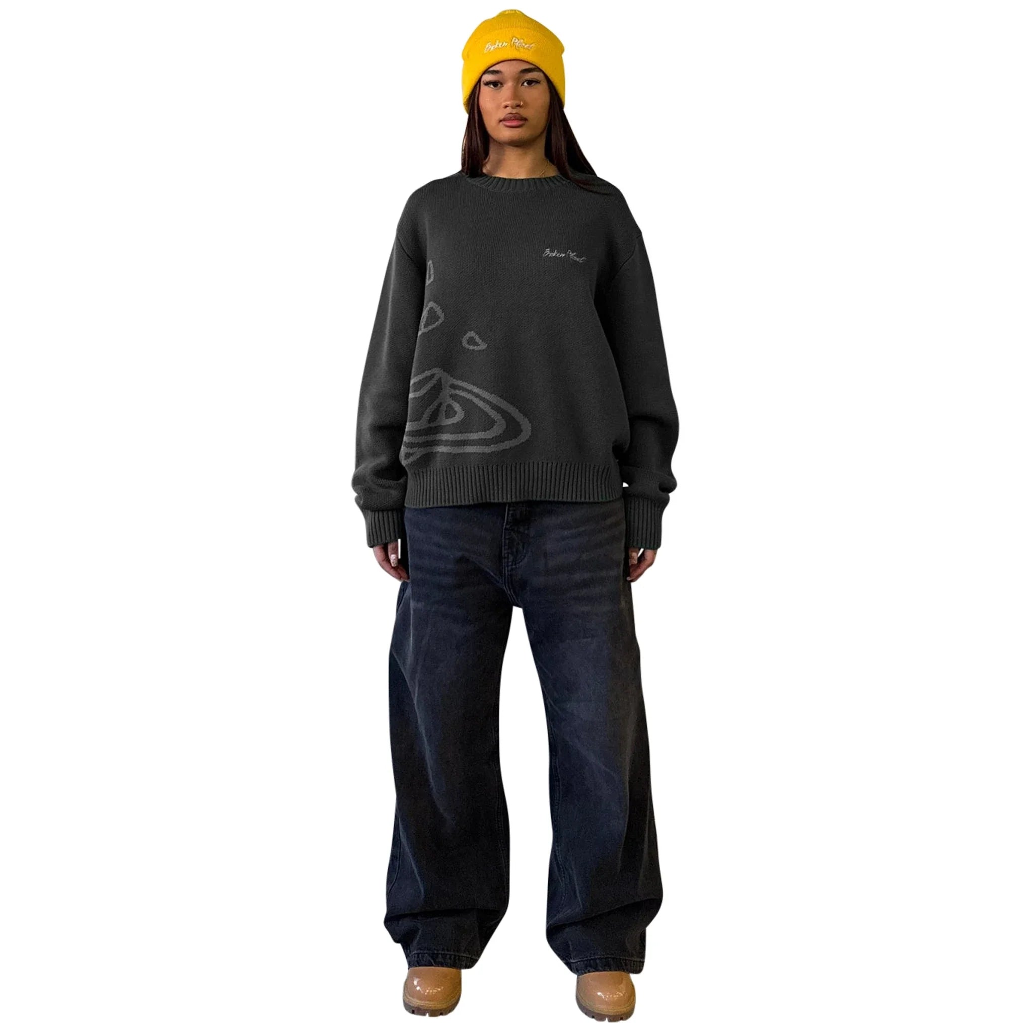 BPT Midnight Black Planet Knit Sweatshirt