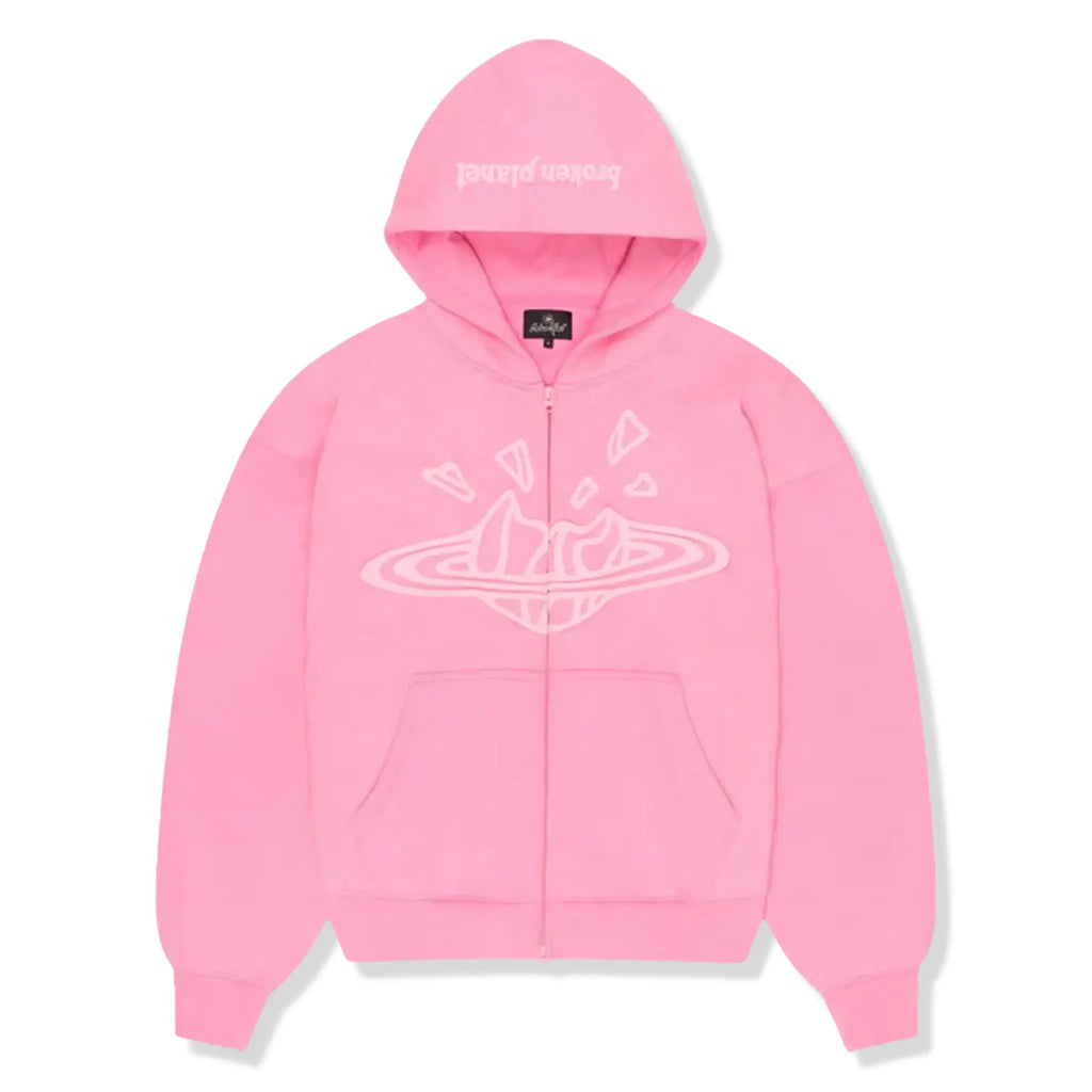 BPT Sun Washed Pink Zip-Up Hoodie