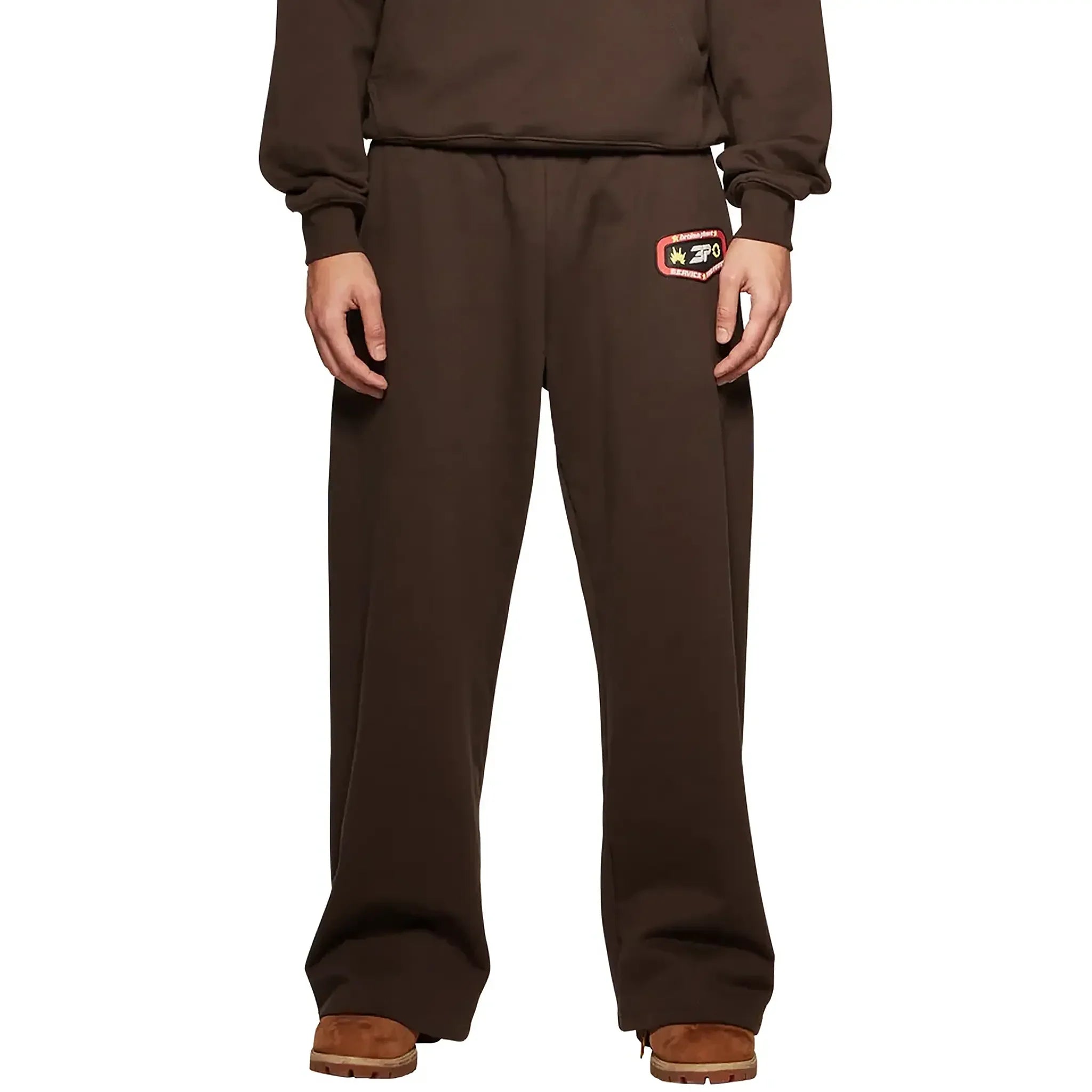 BPT Wide Leg Out Of Service Mocha Brown Sweatpants