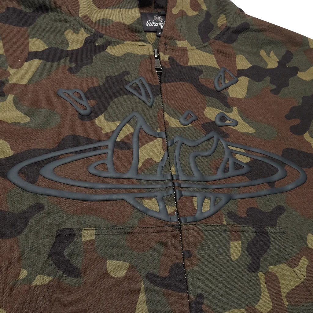 BPT Zip-Up Camo Green Hoodie