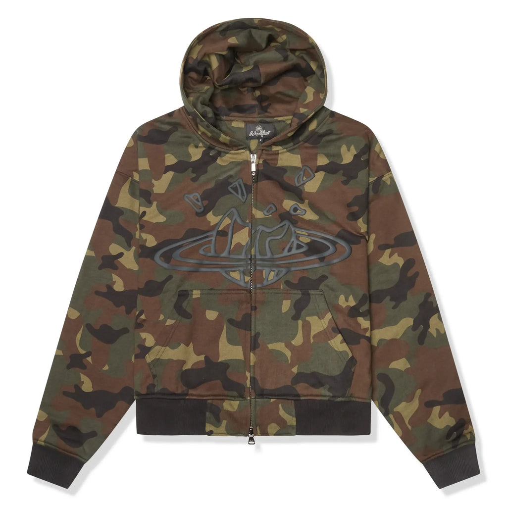 BPT Zip-Up Camo Green Hoodie