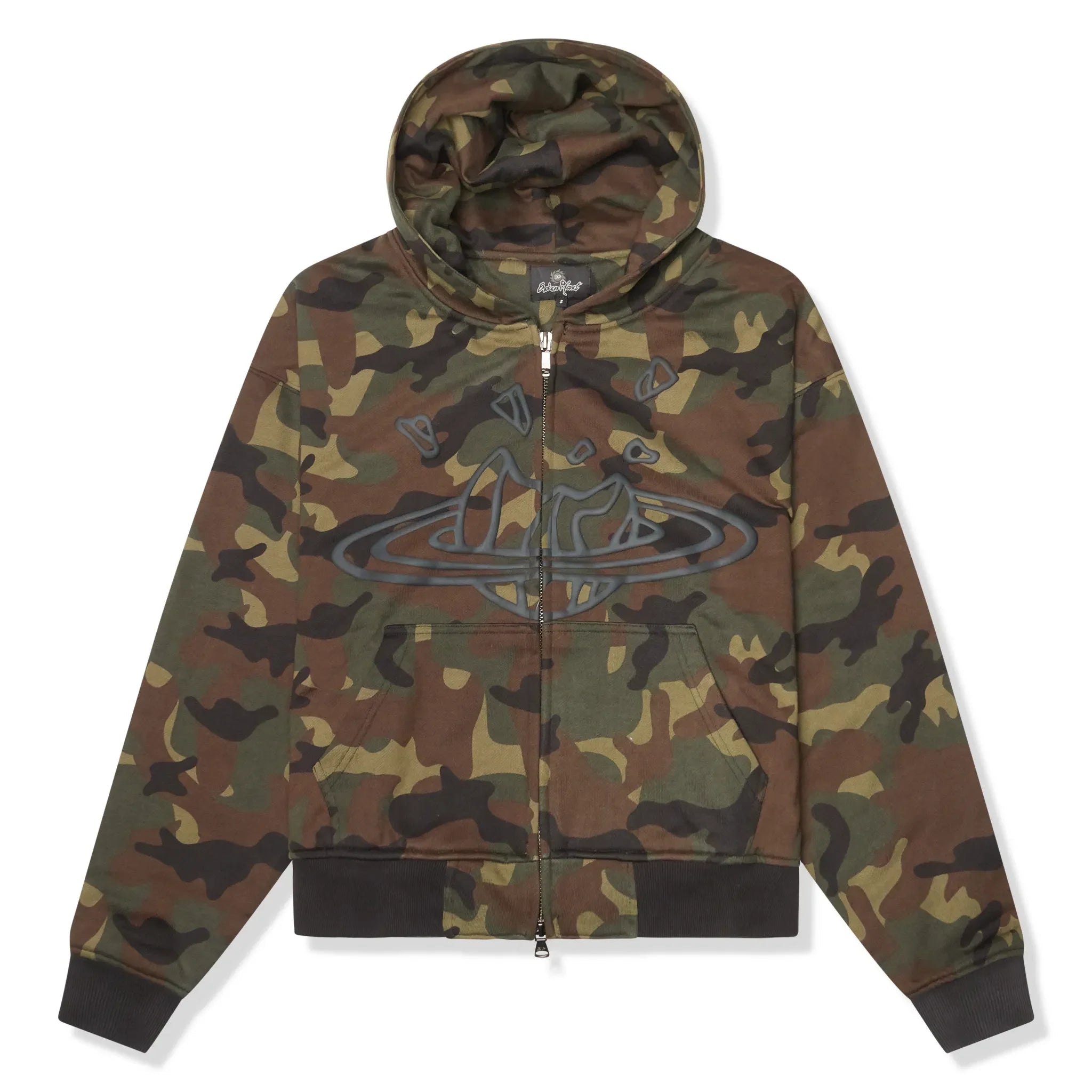 BPT Zip-Up Camo Green Hoodie