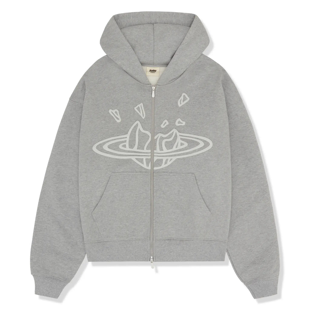 BPT Outer Space Zip-Up Heather Grey Hoodie