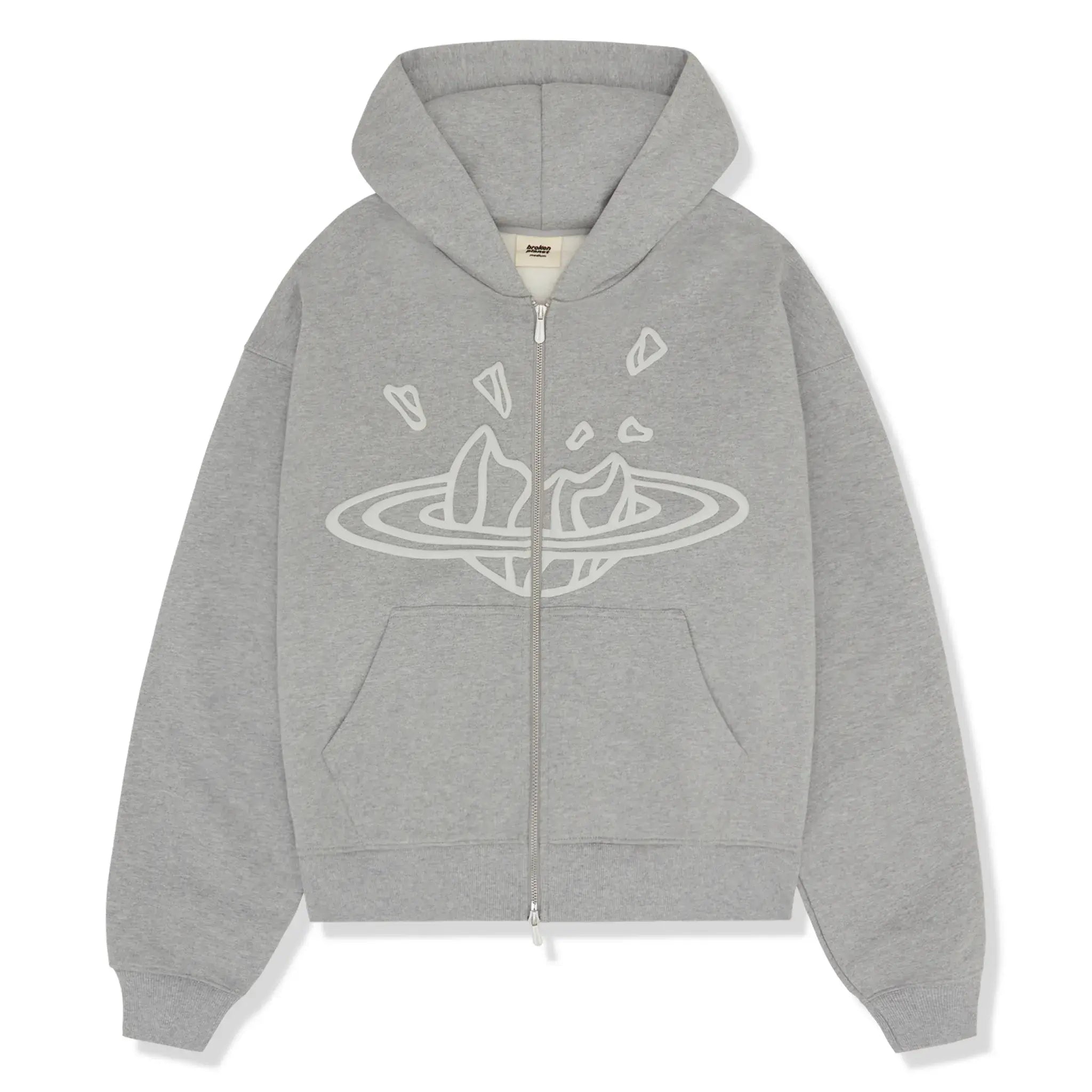 BPT Outer Space Zip-Up Heather Grey Hoodie