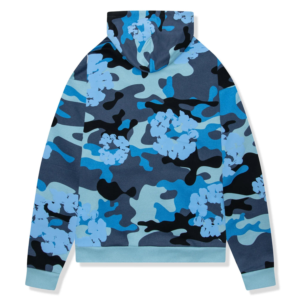 DMT Blue Camo Cotton Wreath Zip-Up Hoodie