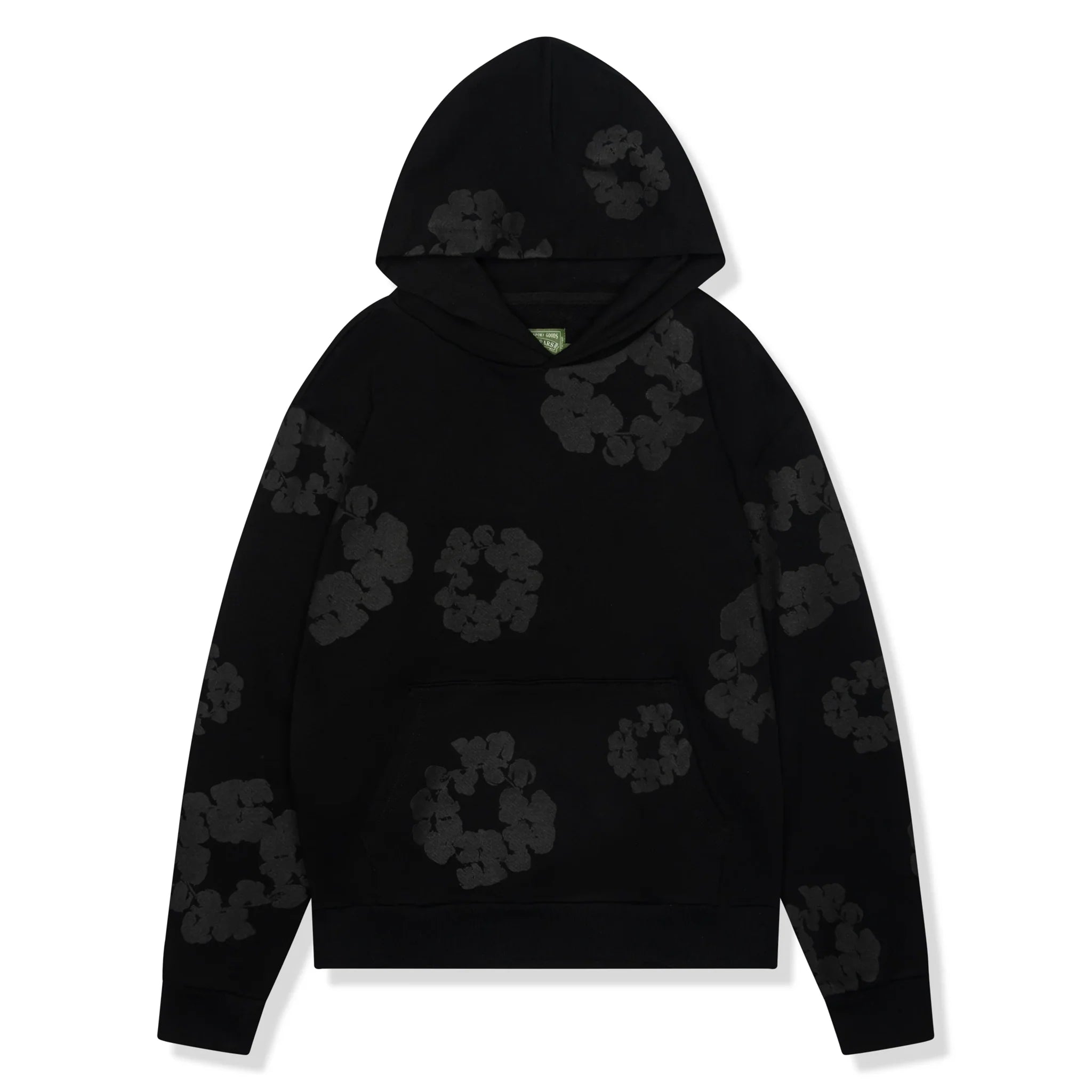 DMT Cotton Wreath Black Monochrome Hoodie