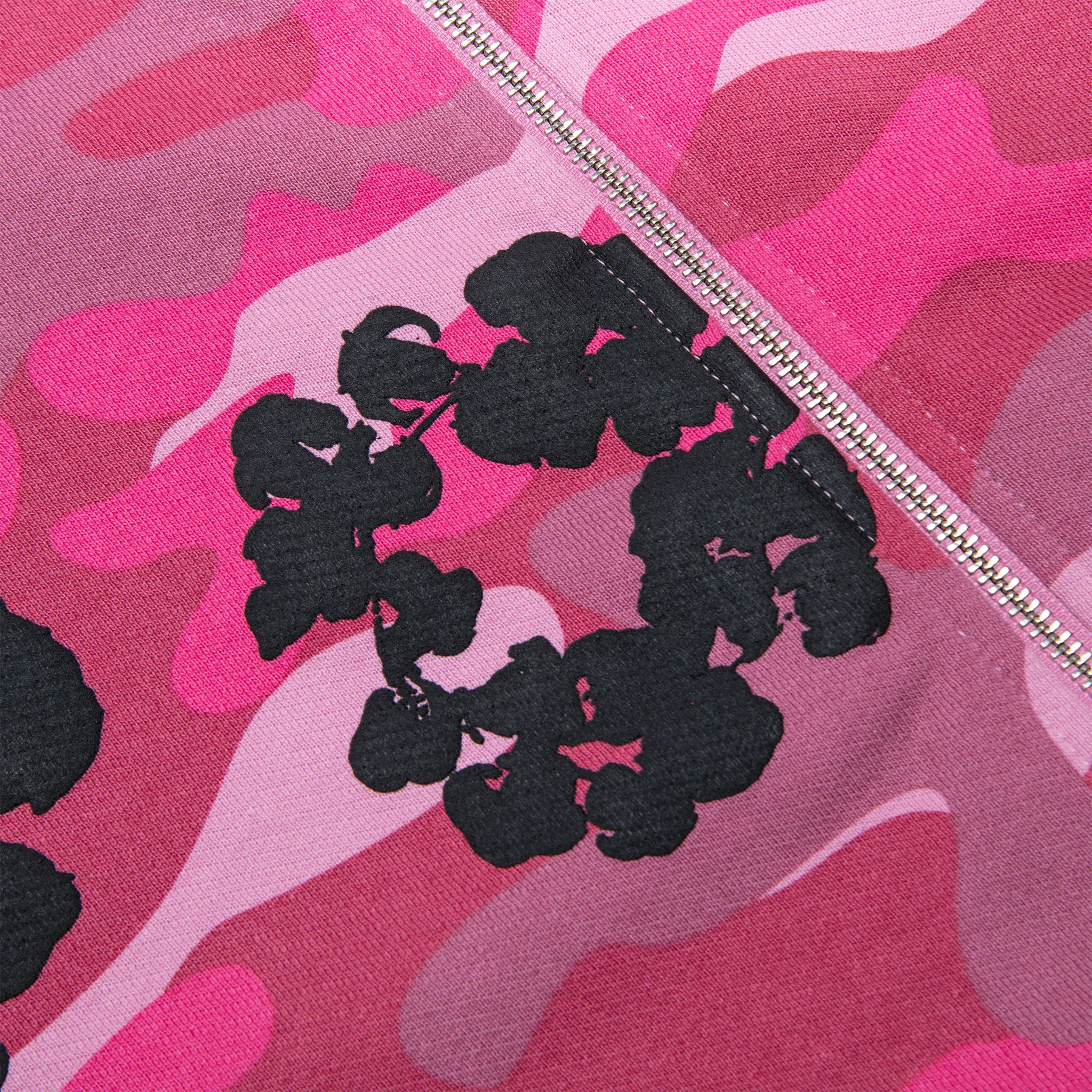 DMT Pink Camo Cotton Wreath Zip-Up Hoodie
