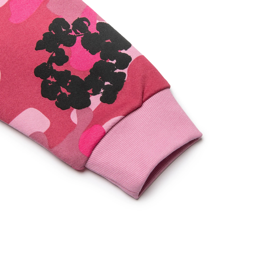 DMT Pink Camo Cotton Wreath Zip-Up Hoodie