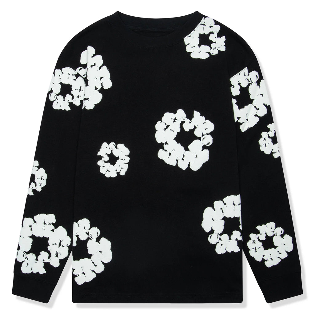 DMT The Cotton Wreath Long-Sleeve Black T Shirt