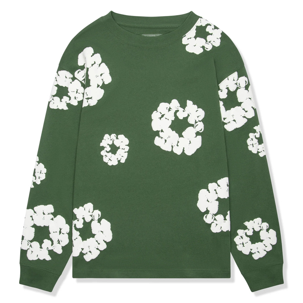 DMT The Cotton Wreath Long-Sleeve Green T Shirt