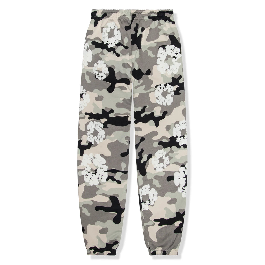 DMT White Camo Cotton Wreath Sweatpants
