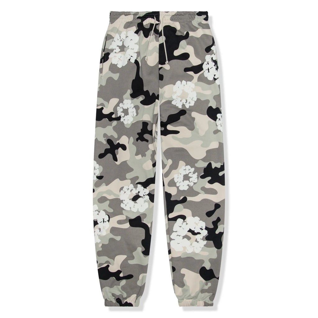 DMT White Camo Cotton Wreath Sweatpants