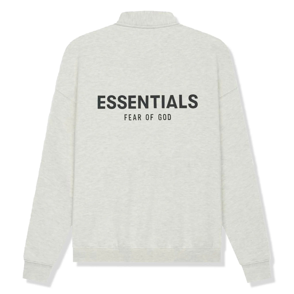 FOG Essentials Light Heather Oatmeal Half-Zip Sweatshirt