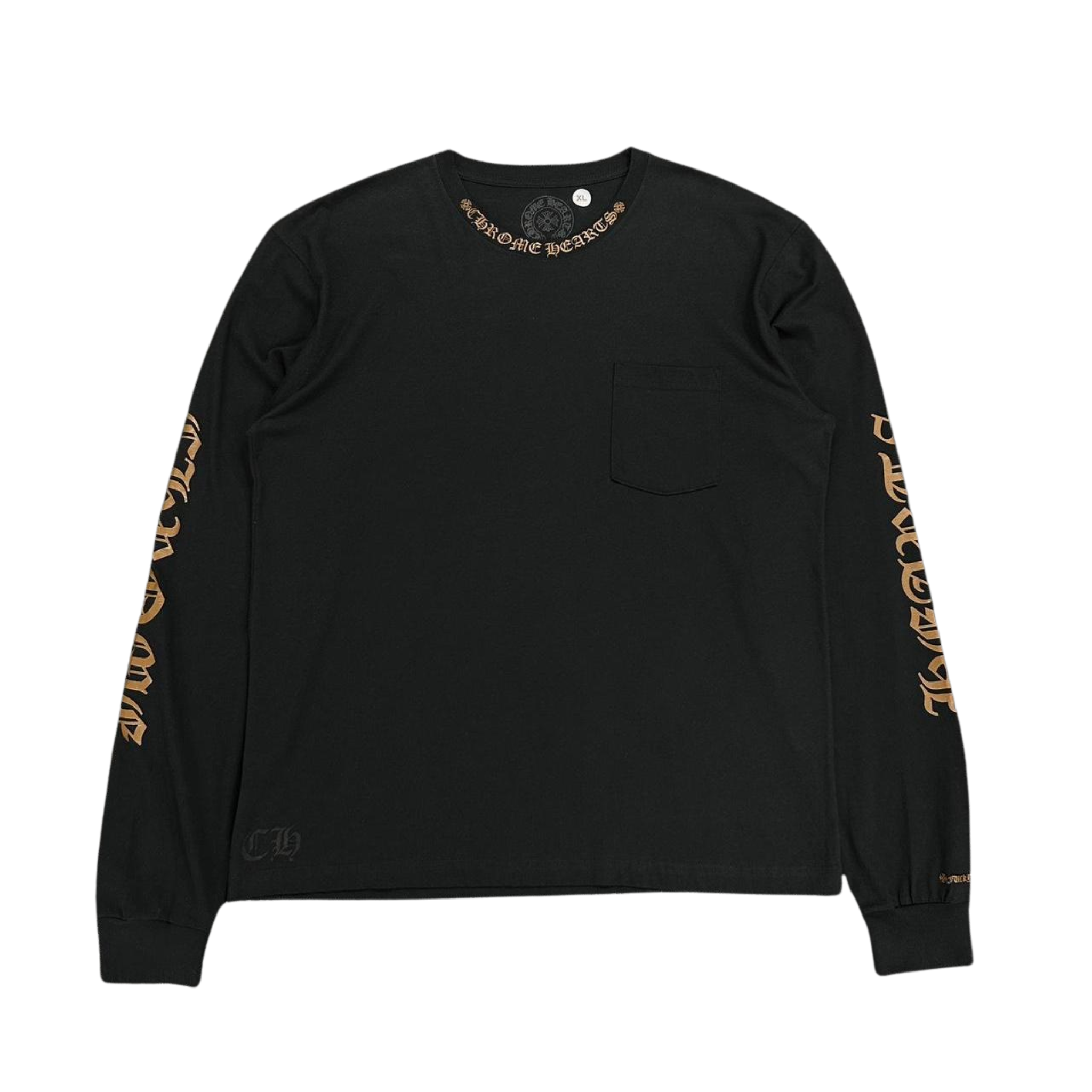 CH Fuck You Neck Logo Long Sleeve T-Shirt Black