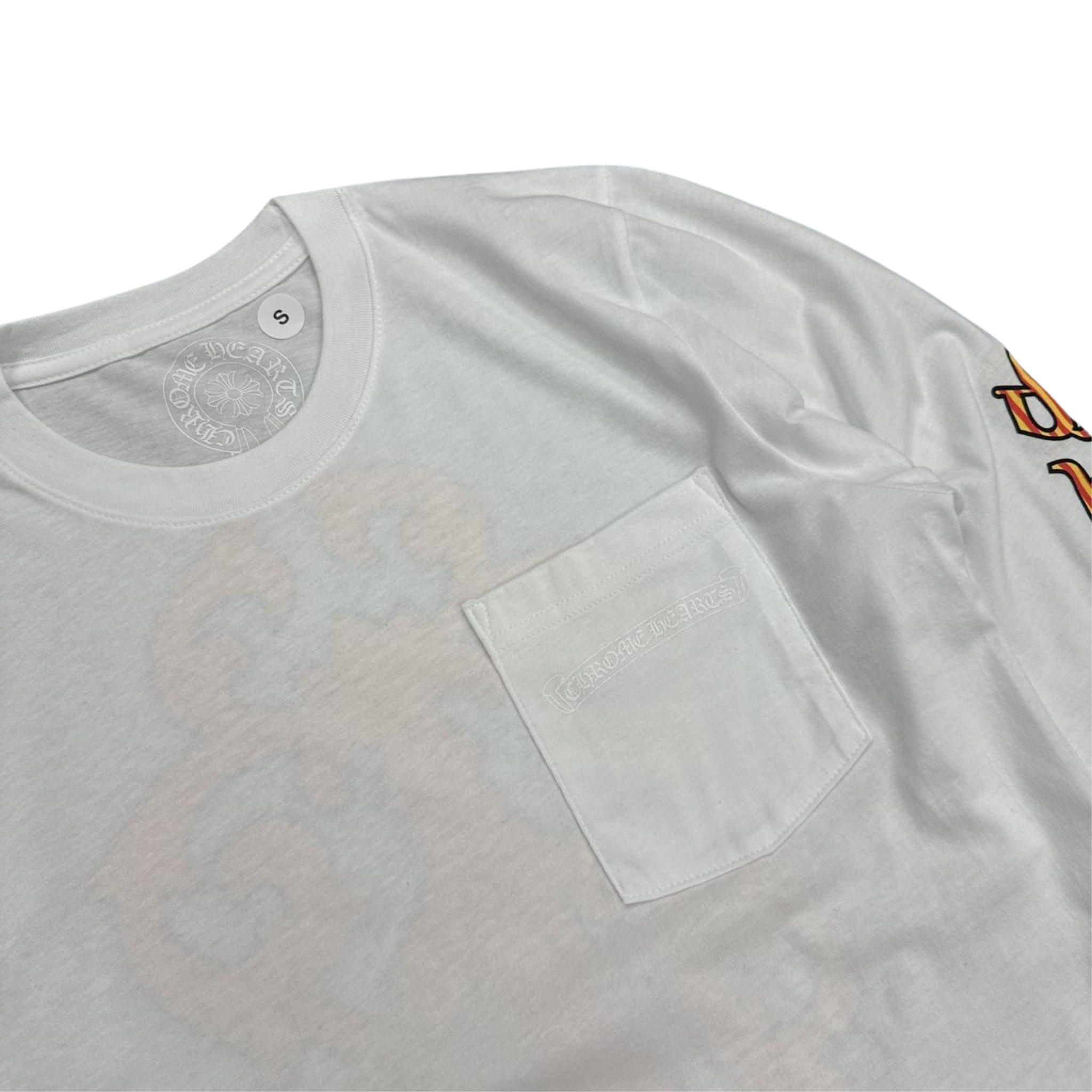 CH Stripe Dagger Logo Long Sleeve T-Shirt White