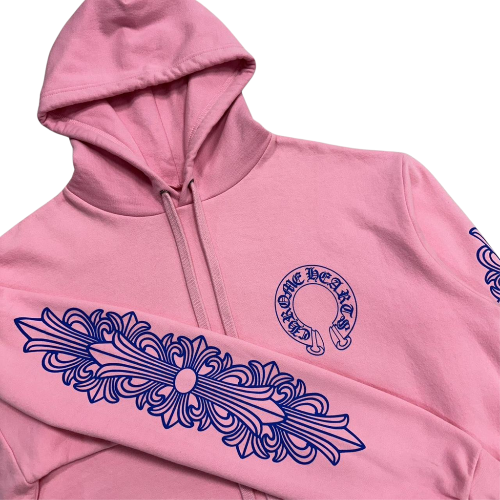 CH Floral Horseshoe Logo Hoodie Pink Blue